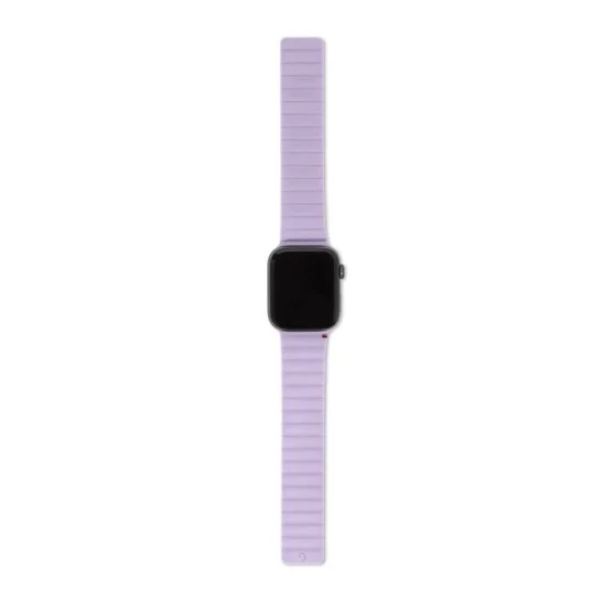Decoded Apple Watch 49/45/44/42 mm  Series 1-8/SE/Ultra Silicone Magnet Traction Strap Lite _ Purple